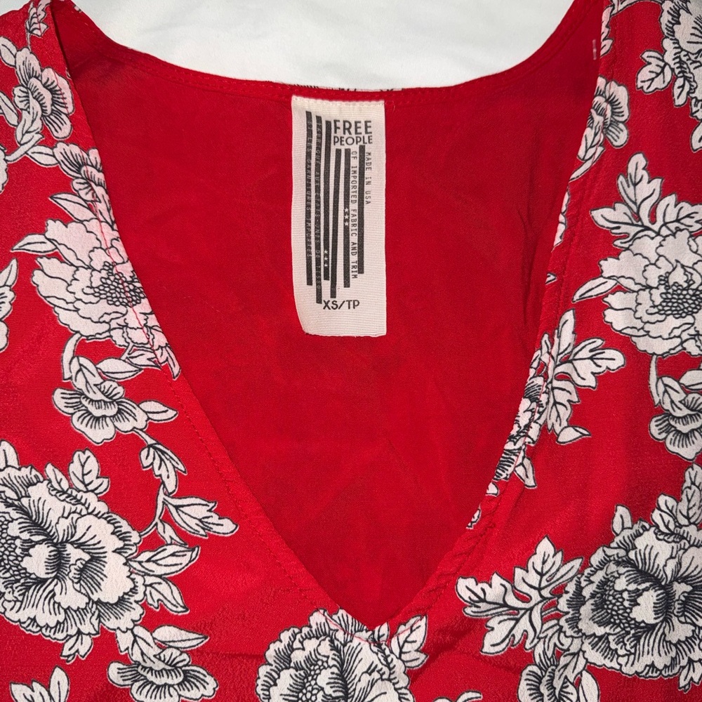 Free People Scarlet Floral V-Neck Dress